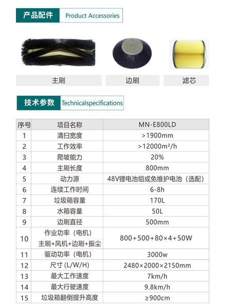 新型全封闭自卸式通渭扫地机MN-E800LD